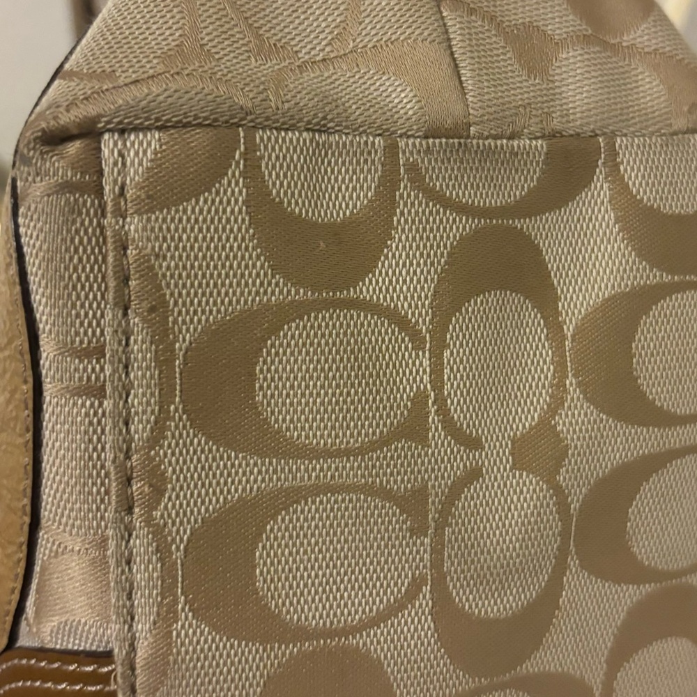Coach Brown and Silver Signature Tote - Picture 12 of 12